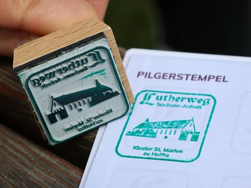 Stempel des Klosters Helfta am Lutherweg