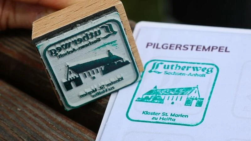 Stempel des Klosters Helfta am Lutherweg