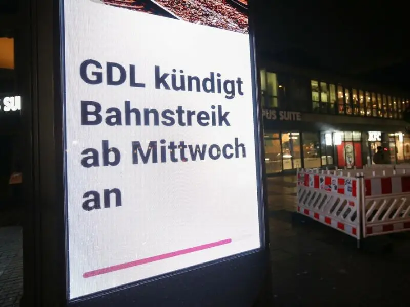 GDL streikt ab Mittwochabend