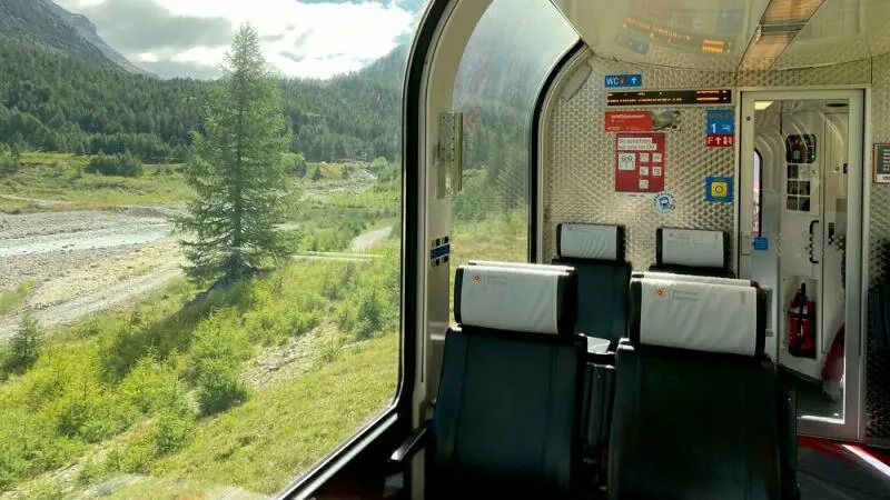 Blick aus dem Bernina Express