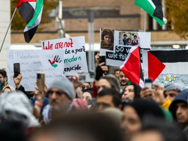 Nahostkonflikt - Pro-Palästina-Kundgebung in Gießen