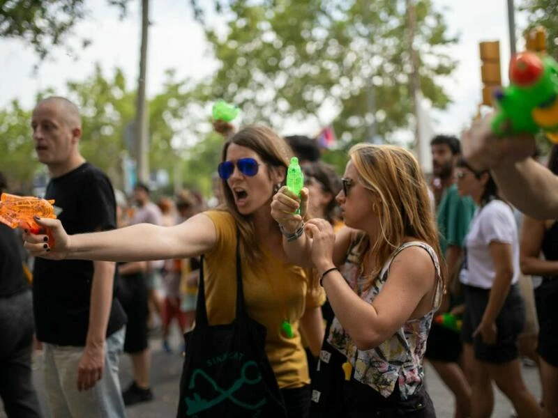 Demonstration gegen Massentourismus in Barcelona