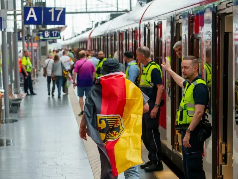 Bahnfahren während der EM