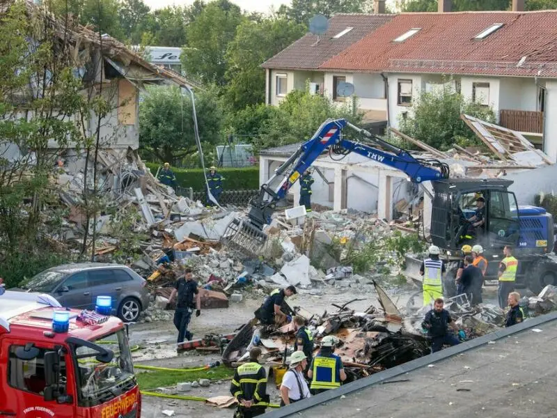 Reihenhaus in Memmingen eingestürzt