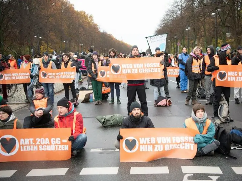 Protestaktion von Klimaaktivisten