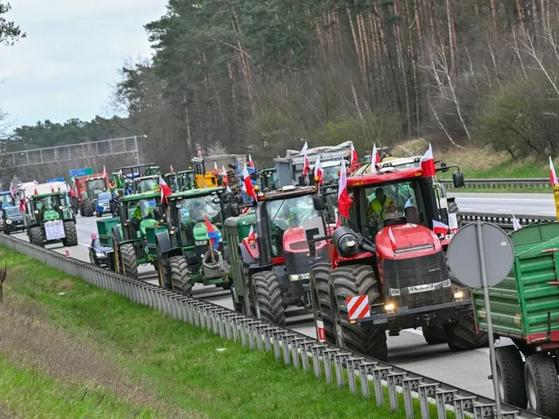 Landwirte aus Polen blockieren deutsch-polnische Grenze