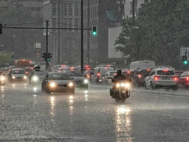 Schlechte Sicht Motorradfahrer