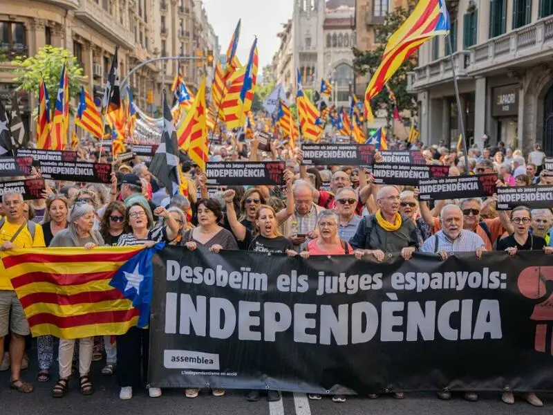 Demonstration der Unabhängigkeitsbefürworter in Barcelona