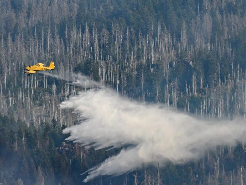 Großbrand am Brocken im Harz