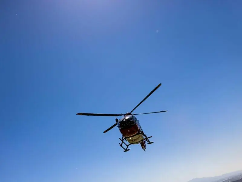 Rettungshubschrauber im Einsatz.