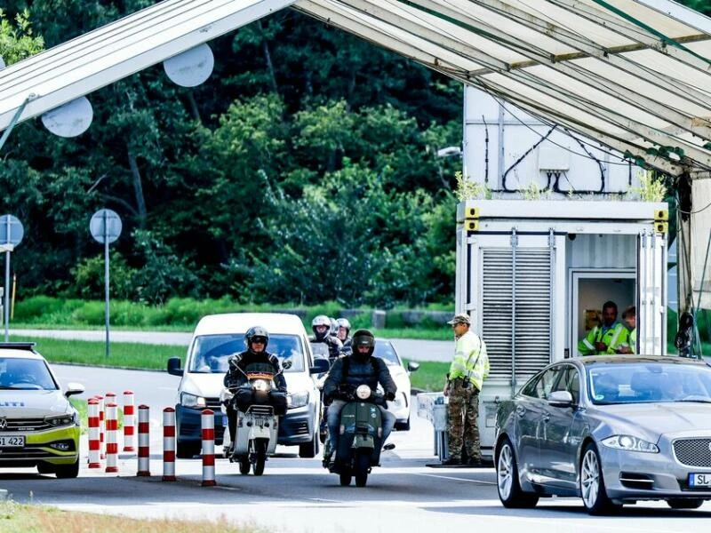 Grenzübergang an der deutsch-dänischen Grenze