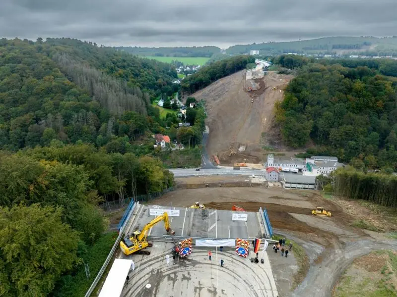 Baustelle Neubau Talbrücke Rahmede
