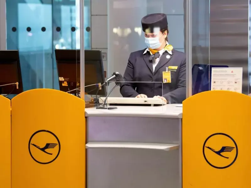 Lufthansa-Gate am Flughafen