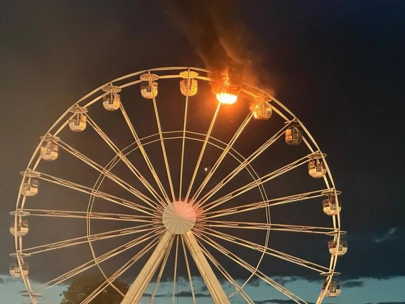 Highfield Festival - Riesenrad brennt