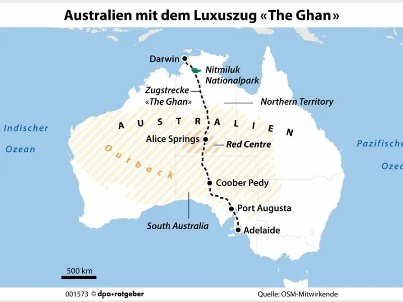 Durch Australien mit dem Luxuszug «The Ghan»