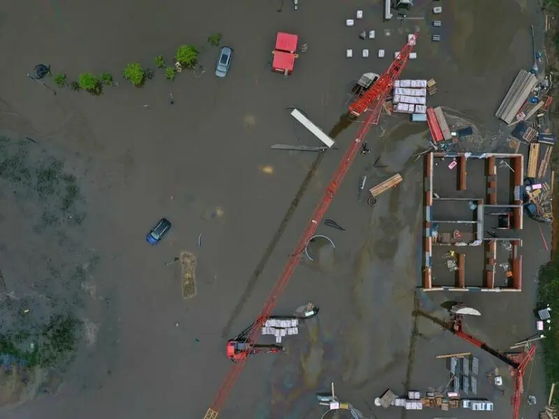 Hochwasser in Bayern - Offingen