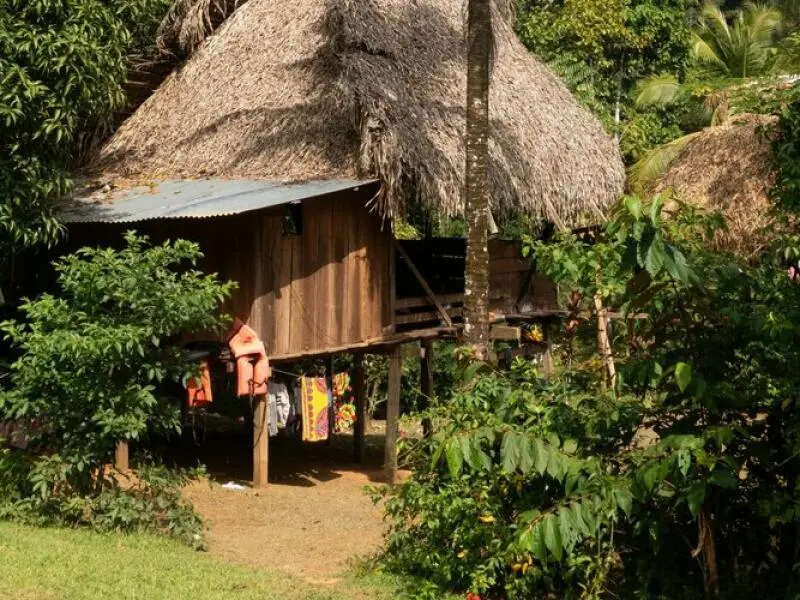 Hütte im Dorf Parará Purú