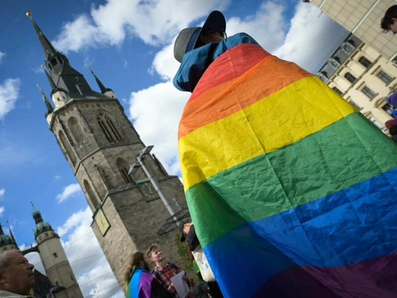 Christopher Street Day in Halles Innenstadt