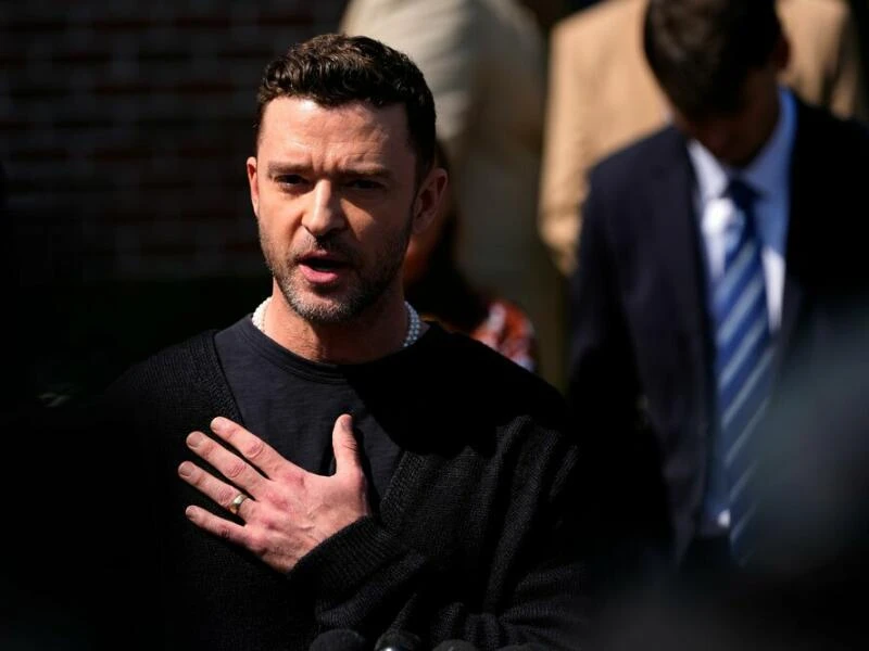 Nach Anhörung von Justin Timberlake in New York