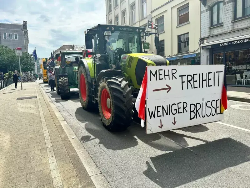Demonstration von Bauern in Brüssel