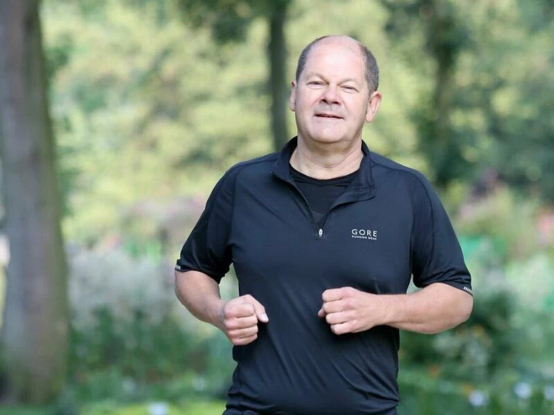 Olaf Scholz beim Joggen