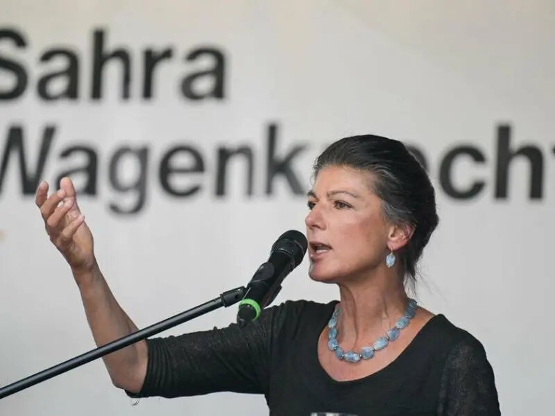 Wahlkampf BSW mit der Vorsitzenden Sahra Wagenknecht