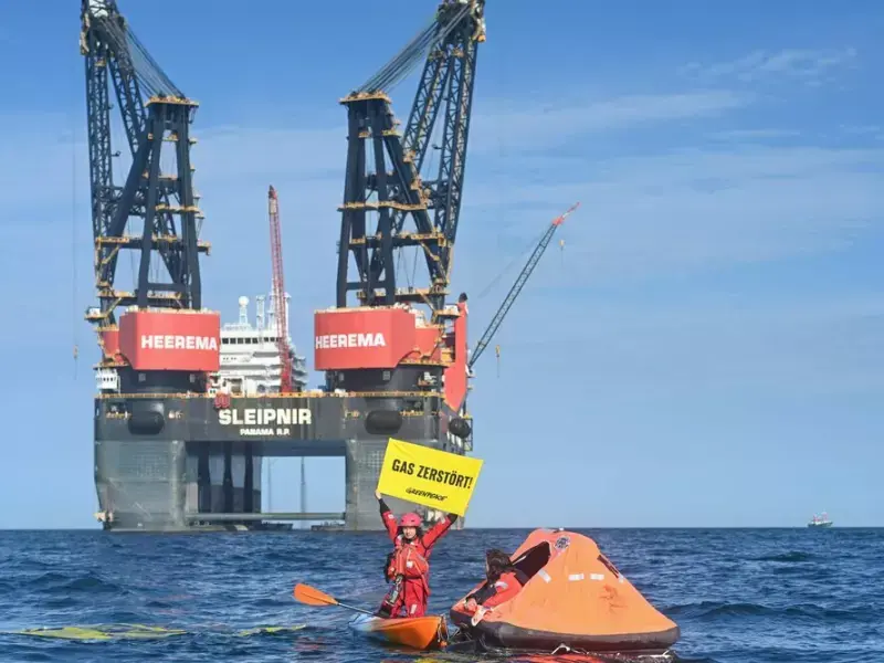 Greenpeace-Aktion auf der Nordsee