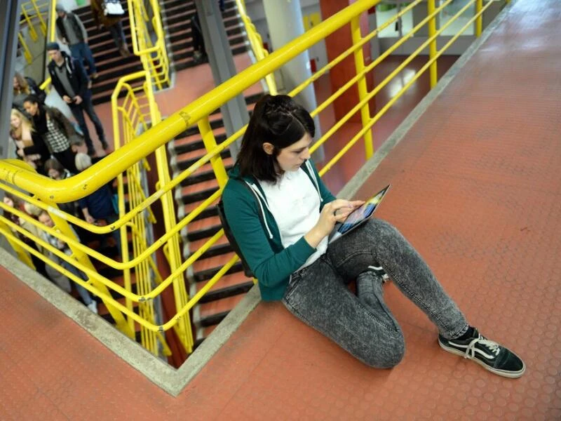 Studentin an der Universität in Konstanz