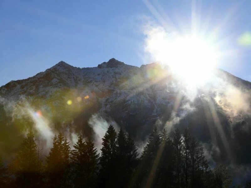 Morgennebel am Karwendelgebirge