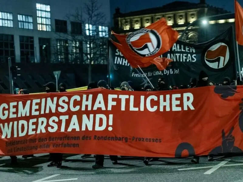 Demonstration gegen G20-Prozess in Hamburg
