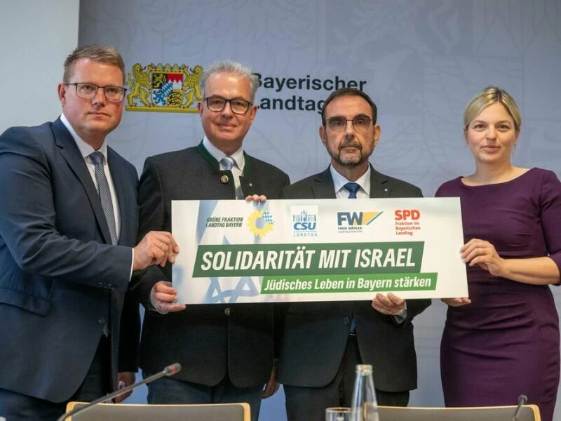 Pressekonferenz im bayerischen Landtag zu gemeinsamer Resolution