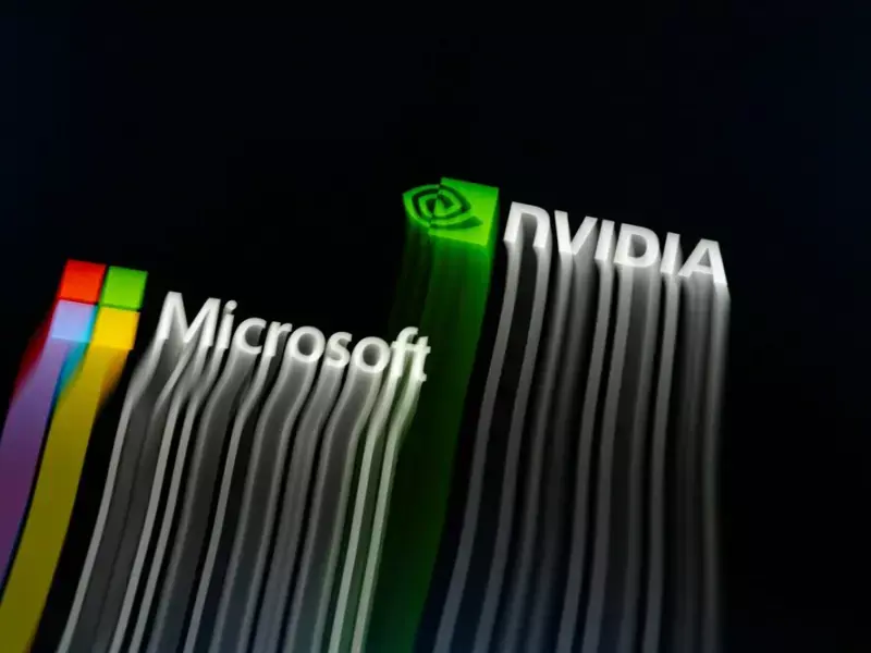 Logos von Microsoft und Nvidia