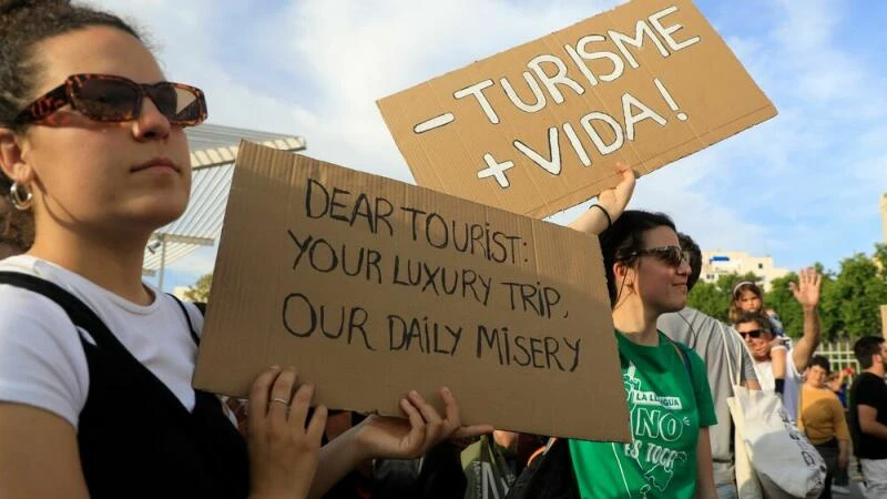 Demonstration gegen Massentourismus auf Mallorca