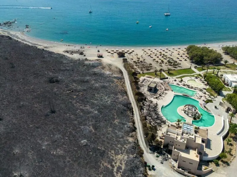 Waldbrände Hotelgutscheine Rhodos Touristen