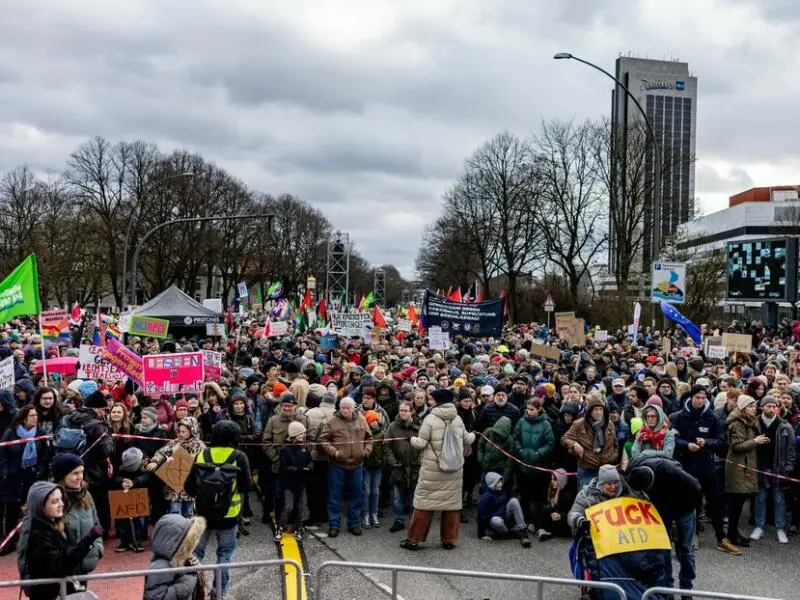 Demonstrationen gegen rechts - Hamburg
