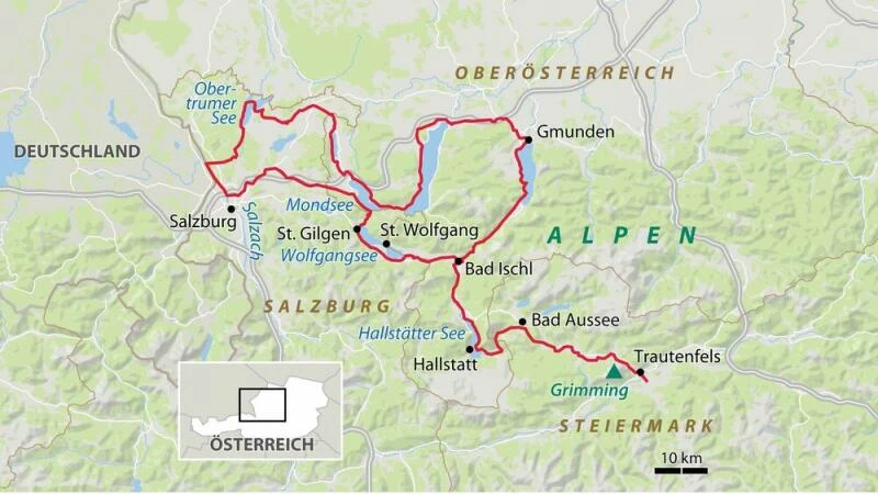 Der Salzkammergut-Radweg