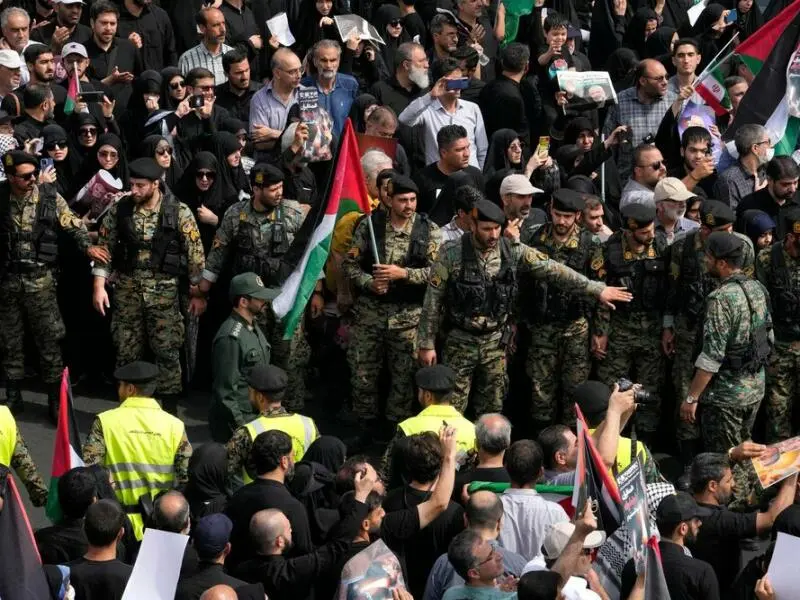 Trauerzeremonie für Hanija in Teheran