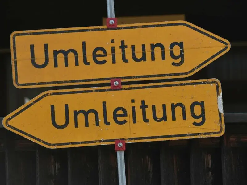 Umleitungsschilder