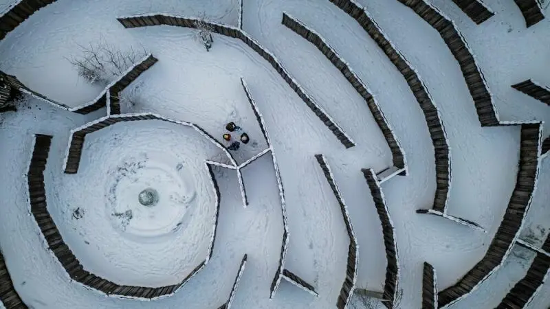 Labyrinth im Waldspielpark Goetheturm