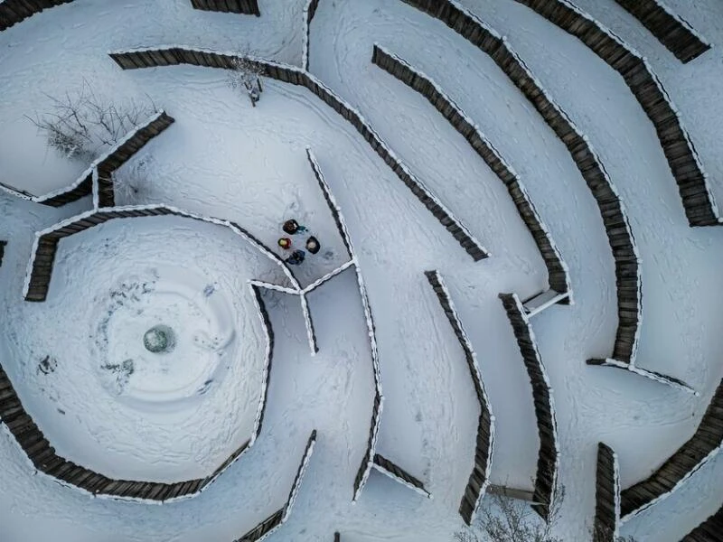 Labyrinth im Waldspielpark Goetheturm