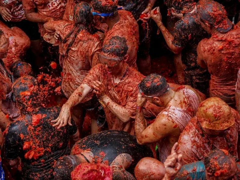 Tomatina de Bunol 2024 in Spanien