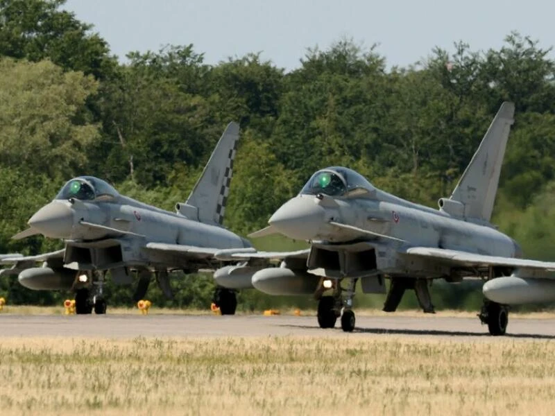 Eurofighter auf dem Flughafen Rostock-Laage