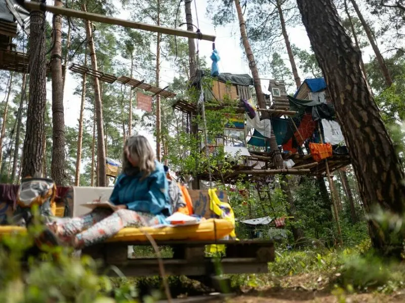 Anti-Tesla-Protestcamp in Grünheide