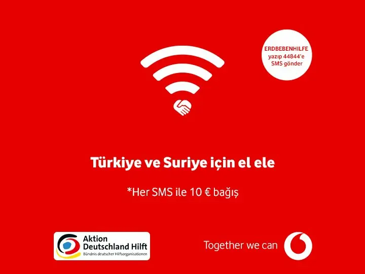 #DepremYardımı: Vodafone, Türkiye ve Suriye’de yaşanan deprem felaketinden etkilenen insanlara destek oluyor