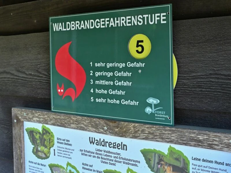 Sehr hohe Waldbrandgefahr in Brandenburg