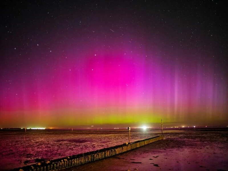 Polarlichter am Strand von Hooksiel