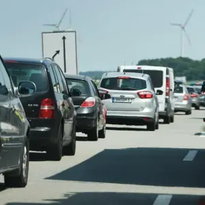 Stau auf Autobahn