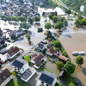 Hochwasser in Bayern - Reichertshofen