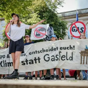 Demonstration gegen Genehmigung eines Gasfelds vor Borkum