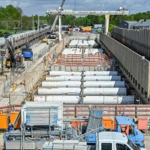 Tunnelbaustelle Rastatt